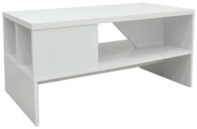 Τραπέζι σαλονιού Naya pakoworld σε λευκή απόχρωση 93x46x43εκ