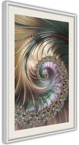 Αφίσα - Iridescent Spiral - 40x60 - Χρυσό - Με πασπαρτού