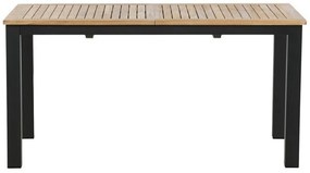 Τραπέζι εξωτερικού χώρου Dallas 2845, Ξύλο, 76x90cm, Μαύρο, Καφέ, Μέταλλο, Ξύλο: Ξύλο Teak | Epipla1.gr