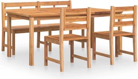 vidaXL Σετ Τραπεζαρίας Κήπου 4 Τεμαχίων από Μασίφ Ξύλο Teak