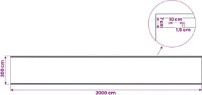 vidaXL Τέντα Λένο Πράσινο 3 x 20 μ 260 γρ PE