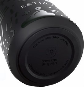 Μπουκάλι Θερμός 500ml Estia Save The Aegean Flow Noir Echo 01-42059
