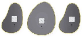 Σετ 3 καθρέπτες Umbra Hubba Pebble Brass (2x20x28)+(1x31x26)