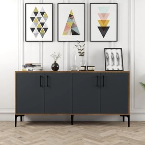Stewehome Ξύλινος Μπουφές Μοντέρνος 160x35x78 cm