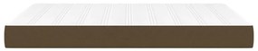 vidaXL Στρώμα με Pocket Springs Σκούρο Καφέ 140x190x20 εκ. Βελούδινο