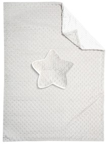 Κουβέρτα Fleece Αγκαλιάς-Λίκνου 75x100εκ. Essential Baby 8846 Γκρι-Λευκή Greenwich Polo Club