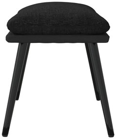 vidaXL Υποπόδιο Μαύρο 45x29,5x35 εκ. Ύφασμα & Συνθετικό Δέρμα