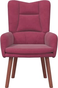 vidaXL Πολυθρόνα Κόκκινο 63 x 67 x 94 εκ. Βελούδο