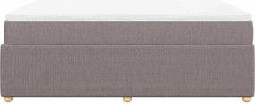 vidaXL Κρεβάτι Boxspring με Στρώμα Taupe 140x200 εκ. Υφασμάτινο