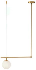 Φωτιστικό Οροφής Μονόφωτο Aca Thetis V360501P Brass