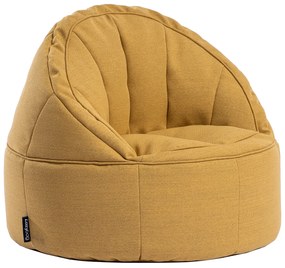 Πουφ Πολυθρόνα ArteLibre LINDE Κίτρινο Ύφασμα 70x75cm