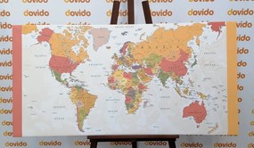 Εικόνα στον λεπτομερή παγκόσμιο χάρτη από φελλό - 120x60  flags