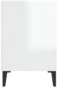 vidaXL Έπιπλο Τηλεόρασης Γυαλ. Λευκό 100x35x55 εκ. Επεξεργασμένο Ξύλο