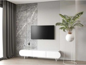 Έπιπλο Τηλεόρασης Λευκό NUZATUR 180x30x19