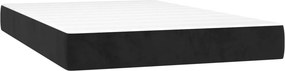 vidaXL Κρεβάτι Boxspring με Στρώμα Μαύρο 120 x 200 εκ. Βελούδινο