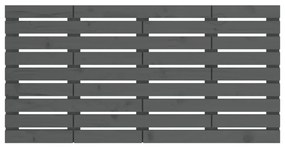 vidaXL Κεφαλάρι Τοίχου Γκρι 126x3x63 εκ. από Μασίφ Ξύλο Πεύκου