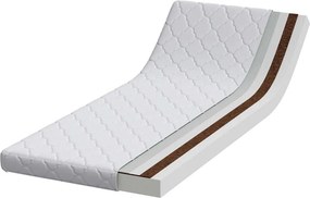 vidaXL Στρώμα Λευκό 80 x 200 cm Ζακάρ ύφασμα