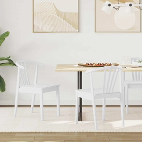 vidaXL Καρέκλα τραπεζαρίας 2 pcs Λευκό Καθαρό Καουτσούκ