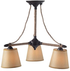 Φωτιστικό Οροφής Τρίφωτο Aca Gavdos EG165073C Rope/Beige