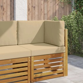 vidaXL Μαξιλάρι Καναπέ Εξωτερικού Χώρου 3 pcs Μπεζ Πολυεστέρας