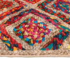 vidaXL Χαλί Πλενόμενο Πολύχρωμο 120 x 180 εκ.