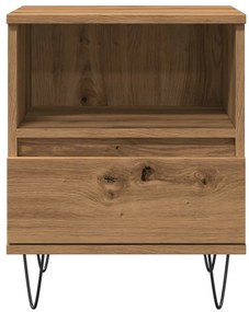 vidaXL Κομοδίνο τεχνίτης Δρυς 40x35x50 εκ. από Επεξεργασμένο Ξύλο
