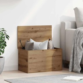 vidaXL Κουτί Αποθήκευσης με Καπάκι από Τεχνητό Ξύλο Δρυός 60x35x35 εκ
