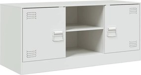 vidaXL Έπιπλο Τηλεόρασης Λευκό 99x39x44 εκ. από Ατσάλι