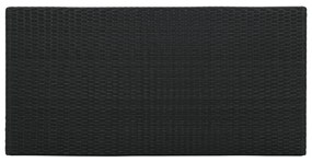 vidaXL Τραπέζι Μπαρ με Ράφια Μαύρο 120x60x110 εκ. από Συνθετικό Ρατάν