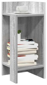 Τραπεζάκι με ράφι Γκρι Sonoma 25,5x27x60 εκ.