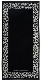 Πετσέτα Θαλάσσης 3861 Black-Beige Greenwich Polo Club Θαλάσσης 90x180cm 100% Βαμβάκι