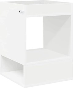 vidaXL End Table Λευκό 40 x 40 x 56 εκ. Επεξεργασμένο ξύλο