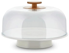 Τουρτιέρα Με Καπάκι & Πόδι Mattina BG06 WG 31,6cm Warm Grey Alessi Porcelain