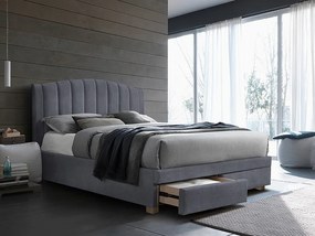 Επενδυμένο κρεβάτι Emotion 160x200 με Βελούδο σε χρώμα Γκρι  DIOMMI EMOTIONV160SZD
