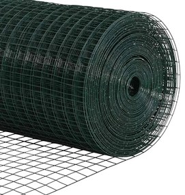 vidaXL Συγκολλητός φράχτης από σύρμα Πράσινο 0.4 x 100 μ Ατσάλι