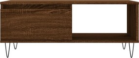vidaXL Τραπεζάκι Σαλονιού Καφέ Δρυς 90x50x36,5 εκ. Επεξεργασμ. Ξύλο