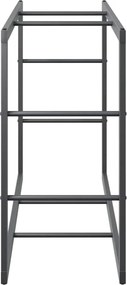 vidaXL Ράφι Καυσόξυλων Μαύρο 110x30x61 εκ. Ατσάλινο