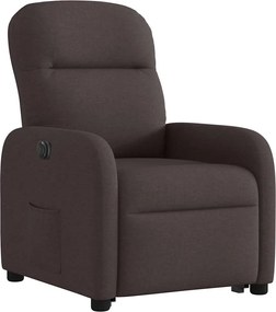 vidaXL Πολυθρόνα Ηλεκτρική Ανακλινόμενη Ανύψωση Σκ. Καφέ Υφασμάτινη