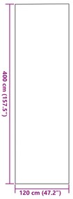 vidaXL Πατάκι πόρτας Ροτόντα Ανθρακί 120x400 εκ