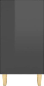 vidaXL Ραφιέρα Γυαλιστερή Γκρι 103,5 x 35 x 70 εκ. από Επεξ. Ξύλο