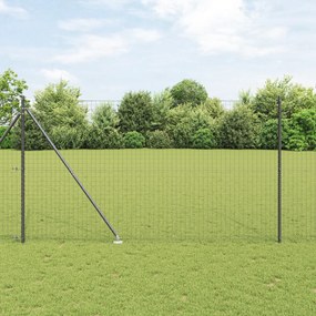 vidaXL Στηλοί Φράχτη με Ακίδα 52 τεμάχια Ø32 mm 180 cm Γαλβανισμένο Χάλυβα