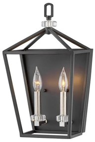Απλίκα Φωτιστικό Τοίχου 2xE14 Κρύσταλλο Stinson Quintiesse Elstead Lighting QN-STINSON2-BK Μαύρο
