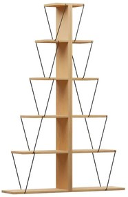 Βιβλιοθήκη mini Tars pakoworld sonoma-μαύρο 130x22x146εκ