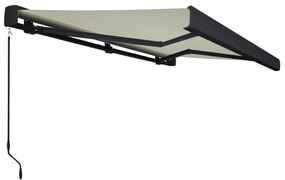 vidaXL Τέντα Κασετίνα Χειροκίνητη Κρεμ 400 x 300 εκ.