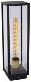 Φωτιστικό Κολόνα-Κολωνάκι Lucide 27805-50-30 LAURENS Μαύρο Ματ (Black Mat)|Διάφανο (Transparent)