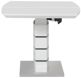 Τραπέζι επεκτεινόμενο Darsile Inart λευκό με γκρι-ανθρακί mdf 140-180x90x76εκ