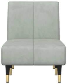 vidaXL Ανάκλιντρο Ανοιχτό Γκρι Βελούδινο