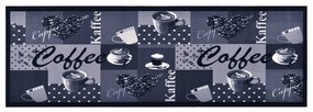 vidaXL Πατάκι Κουζίνας Σχέδιο Coffee Μπλε Πλενόμενο 60 x 300 εκ.