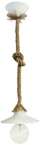 Φωτιστικό Οροφής Μονόφωτο Heronia Petra 31-0516 Rope/White