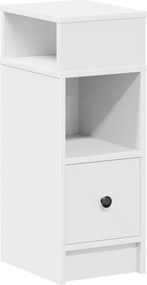vidaXL Κομοδίνο με συρτάρι Λευκό 25x31x66 cm